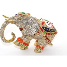 Eco Lounge Swarovski Taşlı Tekli Fil Figürü Model 6