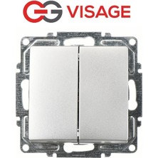 Eco Lounge Visage Ambiance Gümüş Komütatör Anahtar Çerçevesiz - Priz ve Anahtar Için Uyumlu Çerçeve