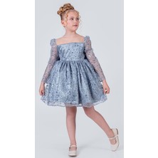 Mnk Baby & Kids Ruche Lipa Kız Çocuk Abiye M00783