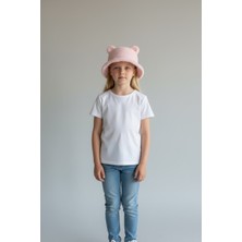 Kitti Çocuk Peluş Şapka Kulaklı Fötr 4-7 Yaş