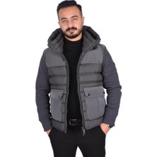 Raymons RYM-9004 Kapişonlu Şişme Mont/antrasit/m
