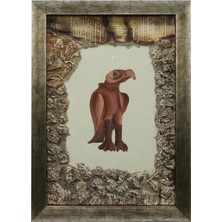 E38 El Işçiliği  Kartal Ritonu Kumaş Boyama Tablo 70*50 cm -6432