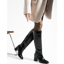 Bufu Aria Diz Altı Topuklu Kadın Çizme – Modern Kesim, Günlük ve Şık Tasarım