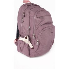 Lugmo Klinkır Okul Çantası Leptop Yuvalı Su Geçirmez Astarlı Lise Ortaokul Çantası Gülkurusu