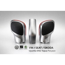 Seat Ibiza Dsg Vites Topuz Parçaları Kırmızı Mat Delikli Model