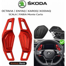 Skoda F1 Direksiyon Kulakçığı | Octavia Enyaq Karoq Kodiaq Scala Fabia Monte Carlo Kırmızı