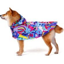 FOURAMOUR Su Geçirmez Köpek Yağmurluğu “Colorful Abstract Animals” Panço