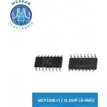 MCP3208-CI / Sl (Sop-16-Smd) Orijinal Oto Beyin Tamir Entegreleri Merkan Elektronik