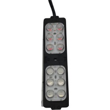 Powerr Led Aydınlatma 12 Volt 6 Watt 12 Ledli 104X26 mm Animasyonlu Beyaz-Amber Çakar Modül 5 Adet