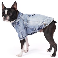 FOURAMOUR Açık Kar Yıkama Denim Köpek Ceketi “Rodeo”