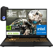Asus Tuf Gaming F16 I7-14650HX 24GB Ram 512GB SSD RTX5050 115W 16'' Wuxga 165Hz Windows 11 Pro + Elektropasaj Çanta