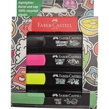 Faber-Castell Fosforlu Kalem Seti 4’lü, Şeffaf Gövde, 7 Farklı Renk