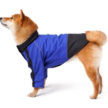 FOURAMOUR Parlament Mavisi Su Geçirmez Köpek Montu