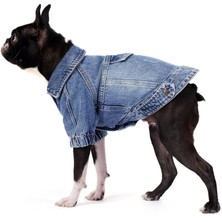 FOURAMOUR Koyu Kar Yıkama Denim Köpek Ceketi “Rodeo”