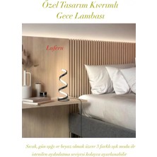 Lufern Özel Tasarım Kıvrımlı Spiral Gece Lambası LED 3 Farklı Işık Modu Yatak Oturma Odası Düşük Enerji