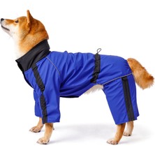 FOURAMOUR Parlament Mavisi Su Geçirmez Köpek Tulumu