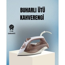 Zero Land Lvsqvr 2200 Watt Buharlı Ütü Kahverengi Seramik Taban Şok Buharlı