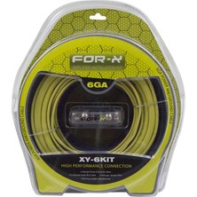 For-X Xy-6kıt Profesyonel Seri Kalın Oto Amfi Kablo Seti