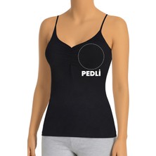 Öts Kadın Atlet Büzgülü Ip Askılı Çıkarılabilir Pedli (%96 Pamuk - %4 Elastan)