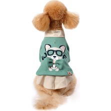 FOURAMOUR Su Yeşili Köpek Sweatshirtü “Woof”