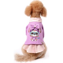 FOURAMOUR Açık Mor Köpek Sweatshirtü “Nerd Girl”