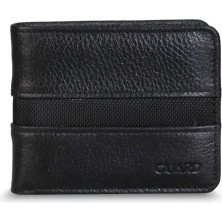 Guard Siyah Spor Şeritli Deri Erkek Cüzdanı