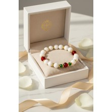 TAKI DERYASI Sıkma Doğal Taş Küre Kesim Bileklik 15 cm Ayarlanabilir Lastikli Misina Ipli Şık Hediye Seçeneği