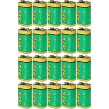 Telvesse Atc 20LI 9V Volt Kare Pil Heavy Duty Elektronik Pili Çinko Karbon Pil Zn-C 9 V