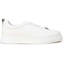 Deery Erkek Beyaz Hakiki Deri Sneaker Ayakkabı - 02010MBYZP01