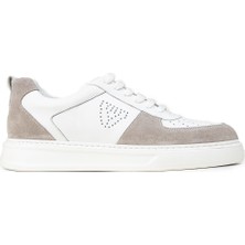 Deery Erkek Hakiki Deri Beyaz Sneaker Ayakkabı - 02014MBYZC01