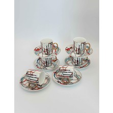 Rossev Türk Kahve Fincanı Hermeso 6 Kişilik 12 Parça