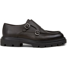 Deery Erkek Hakiki Deri Haki Çift Tokalı Günlük Ayakkabı - 02008MHAKE01
