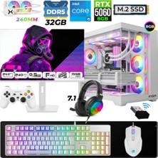 Xaser Moon X90 I5 14600K 32GB Ddr5 Ram 1tb M.2 Nvme SSD 8gb RTX5060 Sıvı Soğutmalı 24,5" 240Hz Oyuncu Tavsiye Sistem