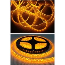 Özbience 5 Metre 12V Amber Işık Şerit Led, Iç Mekan, 10 Çipli, Enerji Tasarruflu