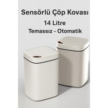 Adefco Sensörlü Çöp Kovası 14L Otomatik Kapak Temassız