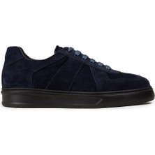 Deery Erkek Süet Lacivert Sneaker Ayakkabı - 02017MLCVP01