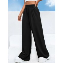 gümüş collection, geniş paça, büyük beden,Oysho Kumaş Pantolon, renk siyah