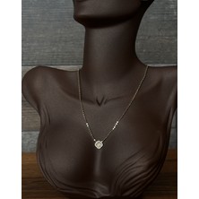 Toz Vintage Dahlia Çiçek Detaylı Vintage Retro Kolye