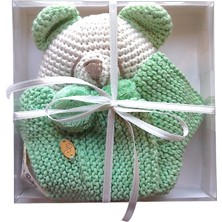 Pacco Baby El Örgüsü Yeşil Patik & Diş Kaşıyıcı Set