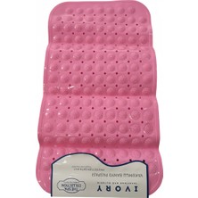 Ivory Collection Vakumlu Kaymaz Banyo ve Duş Matı - Antibakteriyel Vantuzlu Banyo Paspası (Pembe)