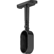 Motto Askı Borusu Flanşı Kapalı Uçlu Oval Üst Panele Monte Mat Siyah Zamak