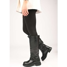 Bestello Bağcıksız Termo Taban Hakiki Deri Çizme 334-1500 Kadın Çizme