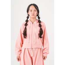 Kinderos Oversize Kesim Kapüşonlu Kız Çocuk Eşofman Takımı- 26K 6502
