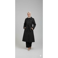 Senahan Kadın Büyük Beden Astarlı Mevsimlik Mont