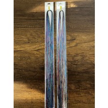 Gülümse Gel 2'li Saç Simi Renkli Tinsel Simli Saç Postiş Düğüm Atılarak