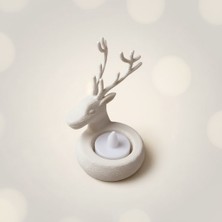 🦌🕯️ Geyik Mumluk – Sade & Doğal Kış Dekoru | Kabuk Factory Tasarımı