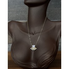 Toz Vintage Edrina Romantik Kalp ve Işın Tasarımlı Vintage Retro Kolye