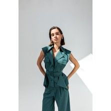 Kameya Cep Detay Kemerli Yelek 25S70705