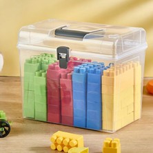 Eynel Ayarlanabilir Plastik Bölmeli Çok Amaçlı Taşınabilir Şeffaf Organizer Kutusu Makyaj Hobi Saklama Kutusu Ofis Masa Için Araç-Gereç Kabı