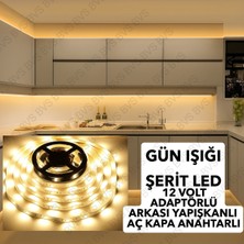 Özbience Mutfak Tezgah Üstü 5 Metre Gün Işığı Şerit LED Işık 12V Adaptörlü